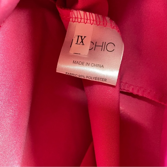 Hot Pink Metallic Futuristic Festival Cybercore Mini Skater Skirt Zenon Costume - Picture 6 of 6